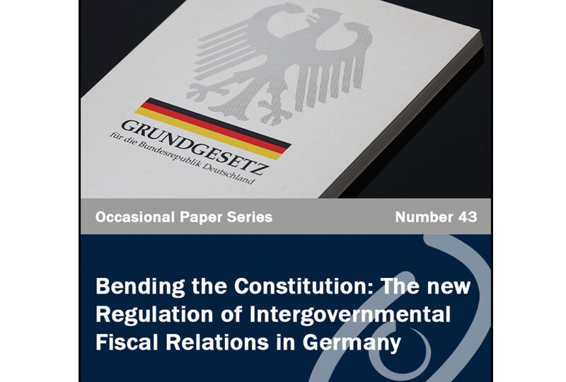 Cover of Bending the Constitution: The New Regulation of Intergovernmental Fiscal Relations in Germany