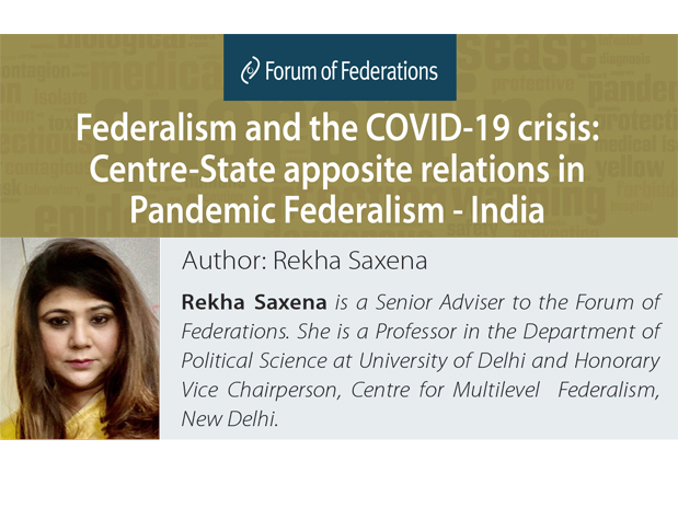 Poster for Federalism and the COVID-19 Crisis: Centre-State apposite relations in Pandemic Federalism