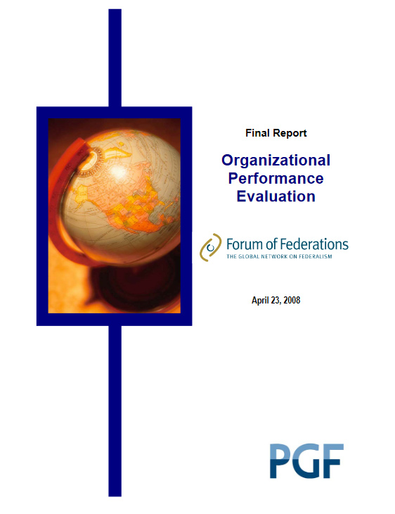 Forum of Federations Organizational Performance Evaluation 2008